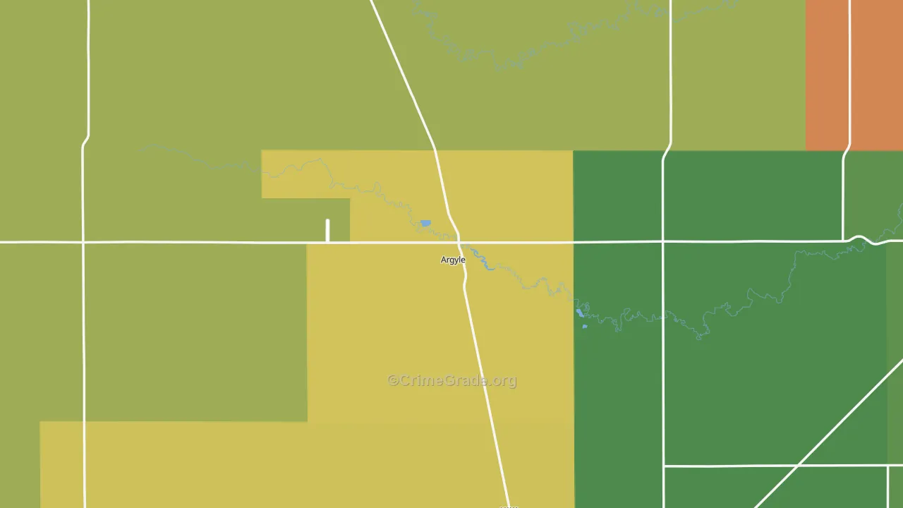 Argyle, MN Map of Murder Rates