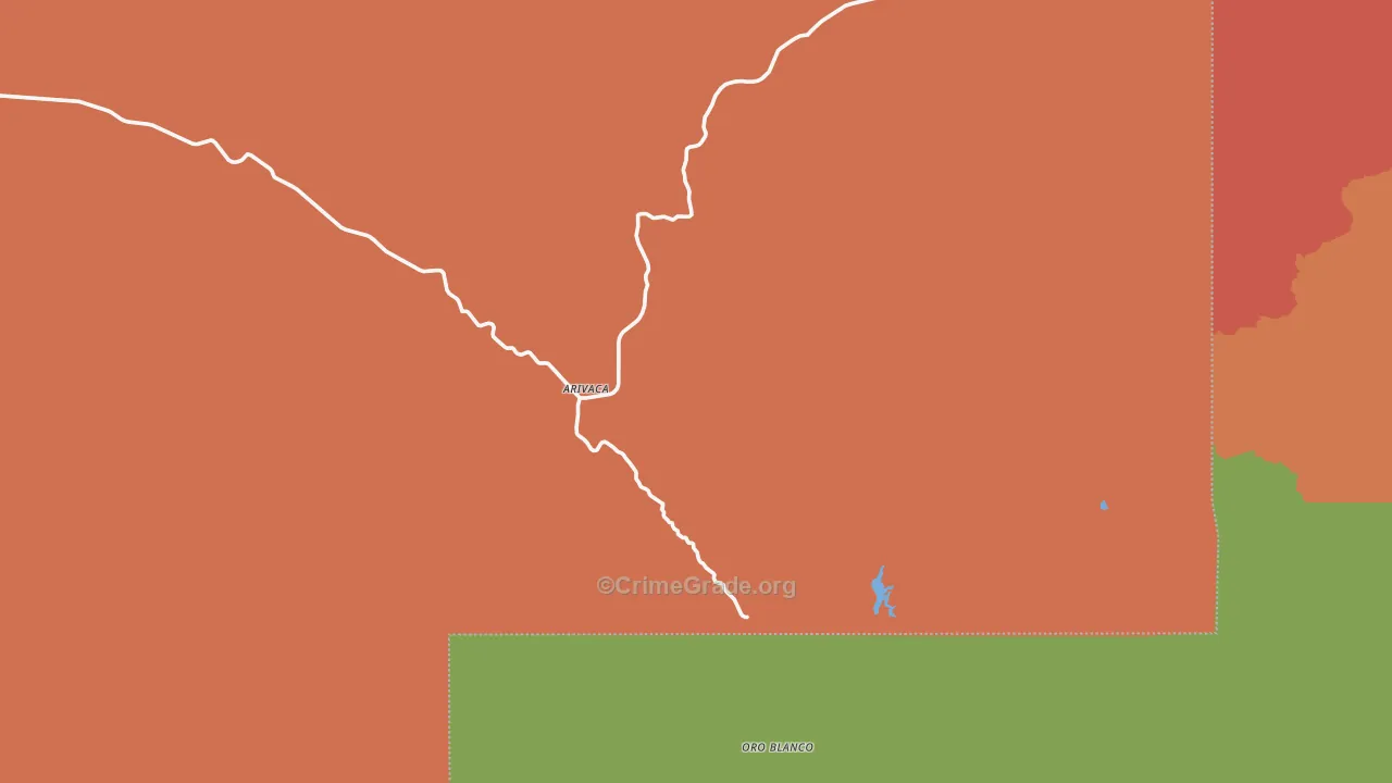 Arivaca, AZ Map of Murder Rates