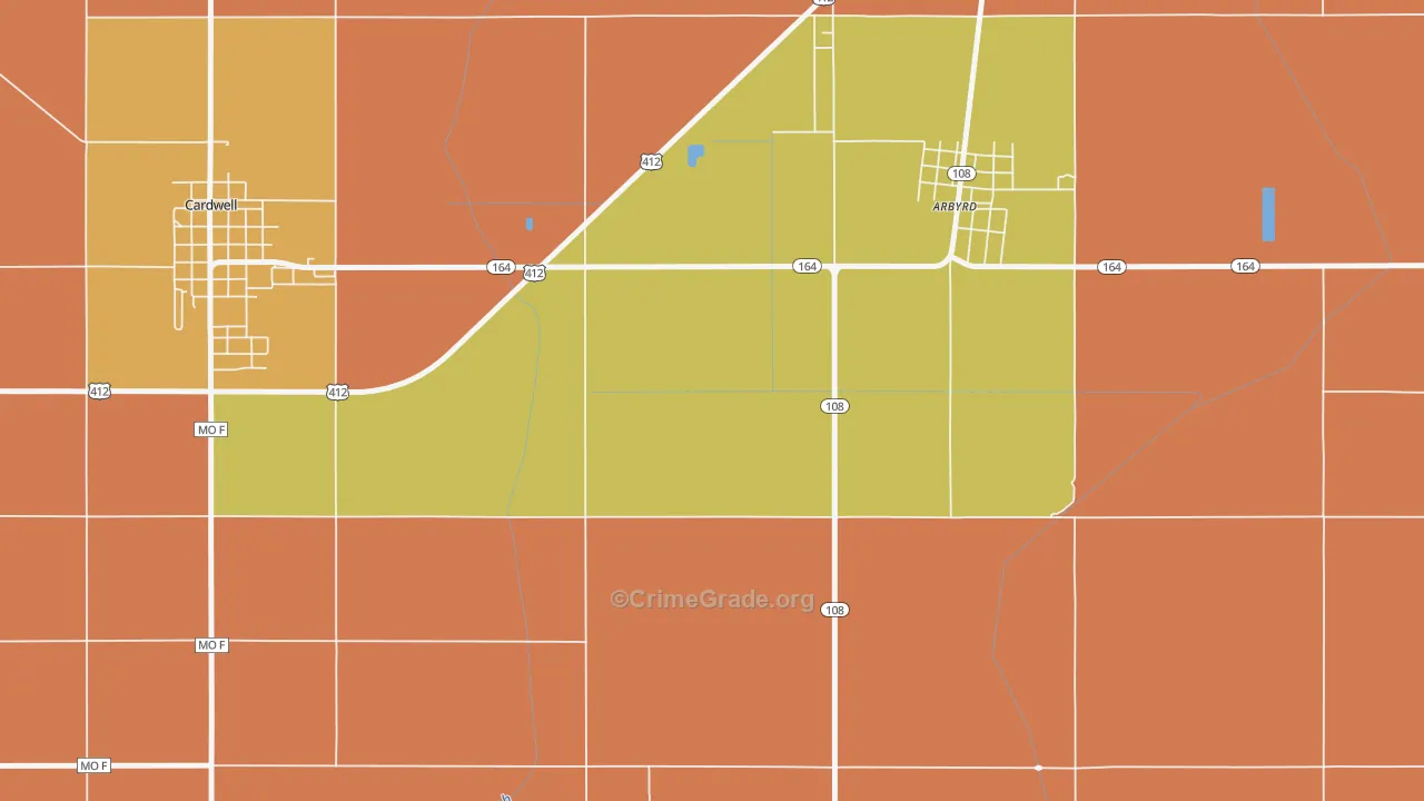 Arkmo, MO Map of Murder Rates
