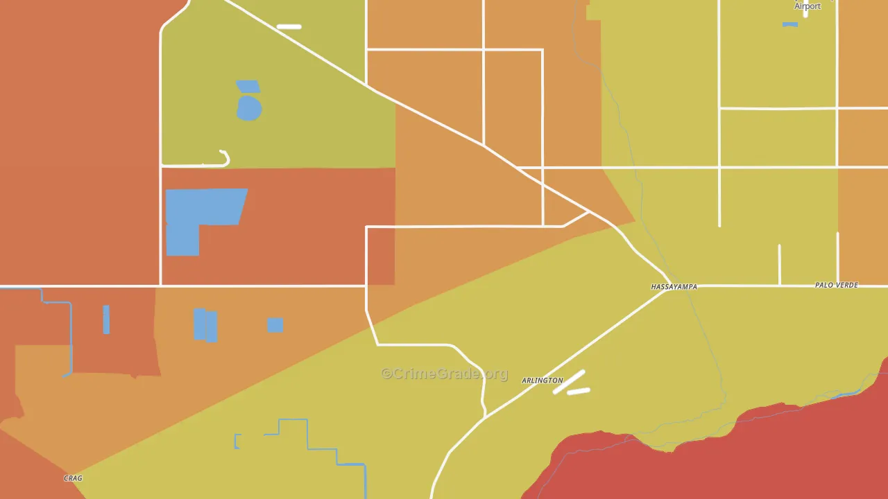 Arlington, AZ Map of Murder Rates