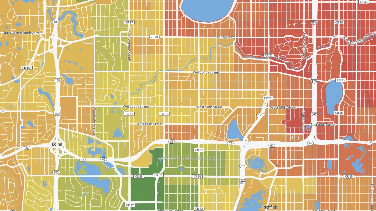 Armatage, Minneapolis, MN Map of Murder Rates