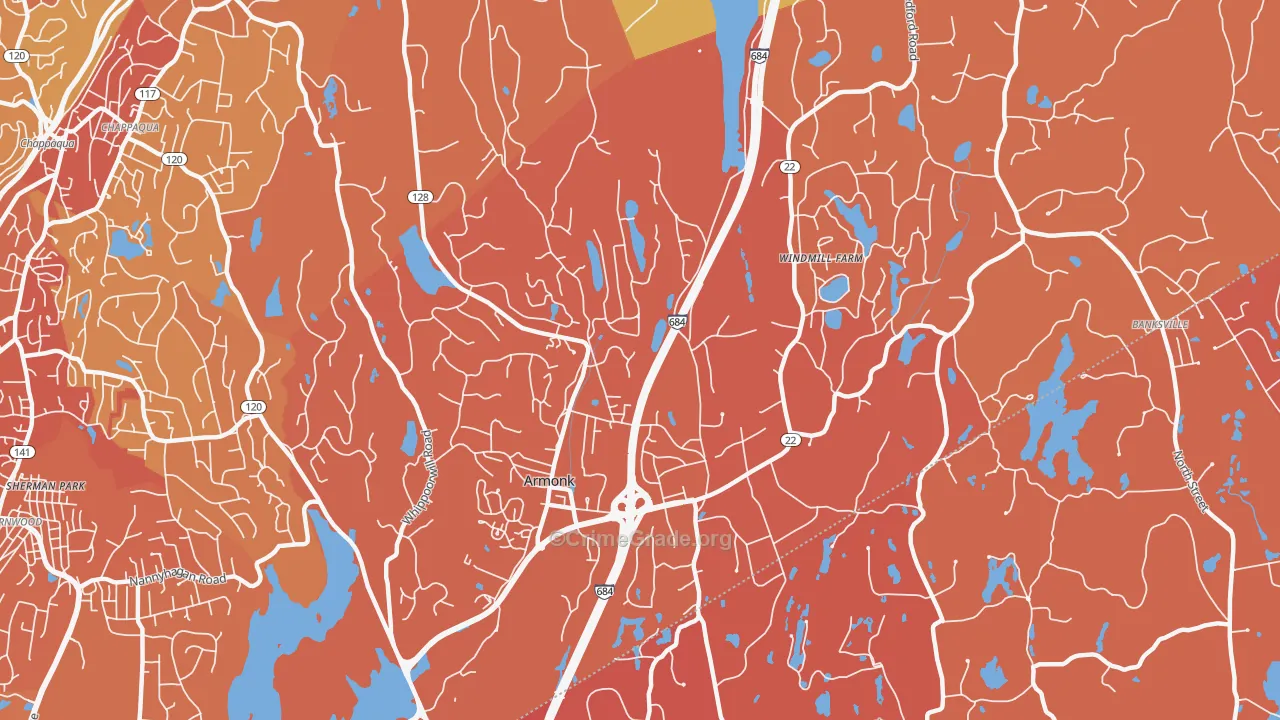 Armonk, NY Map of Murder Rates