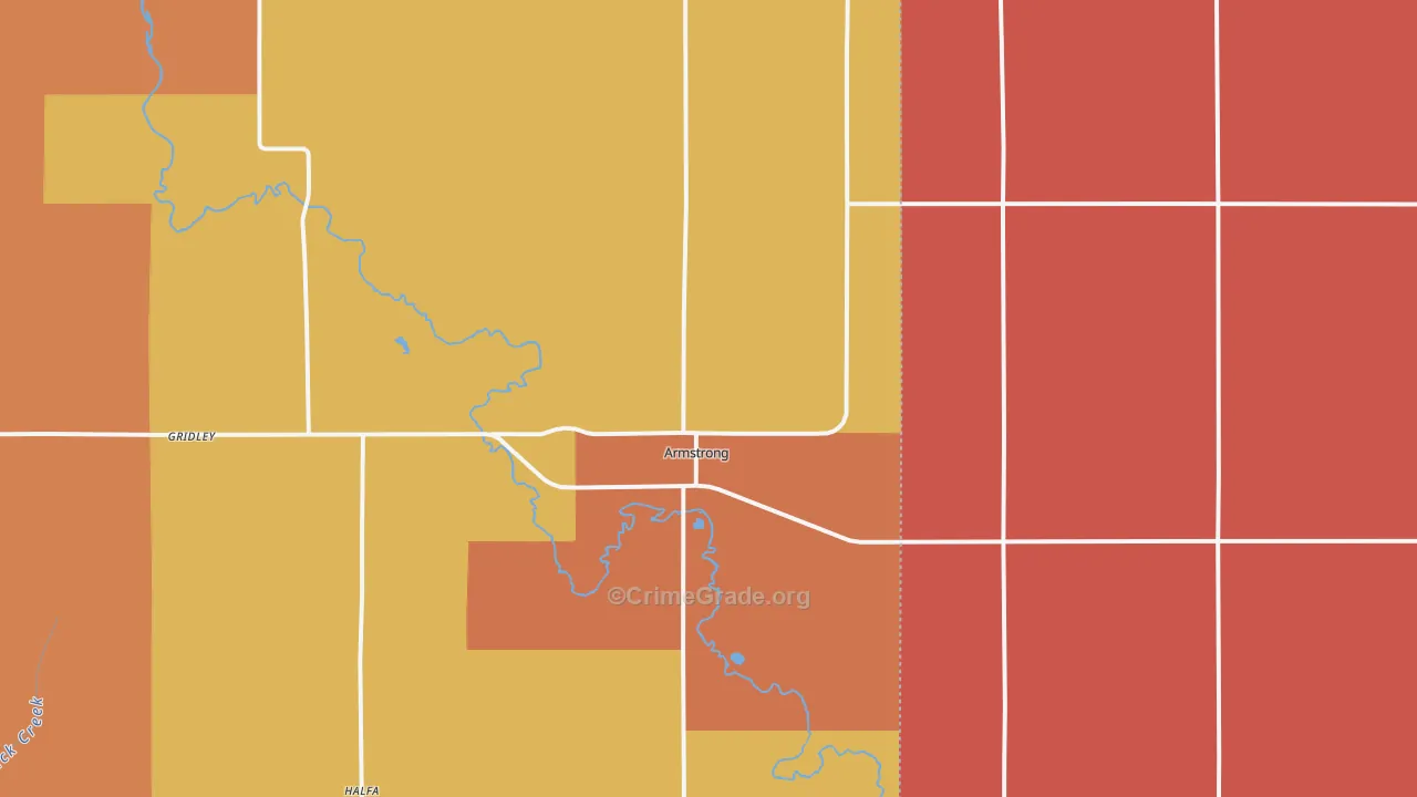 Armstrong, IA Map of Murder Rates