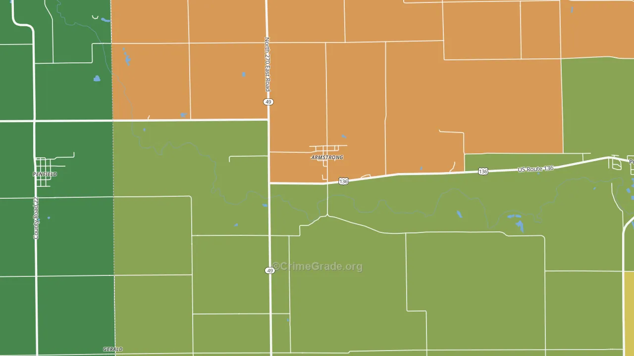 Armstrong, IL Map of Murder Rates