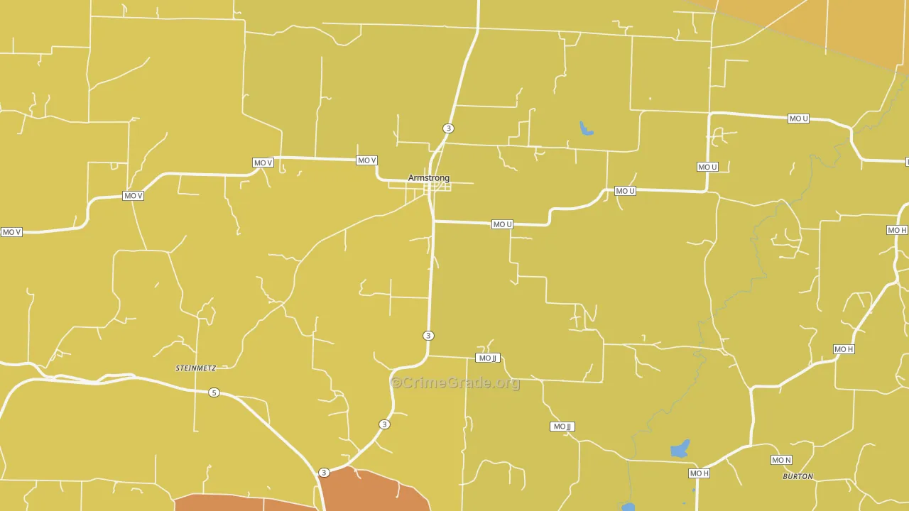 Armstrong, MO Map of Murder Rates