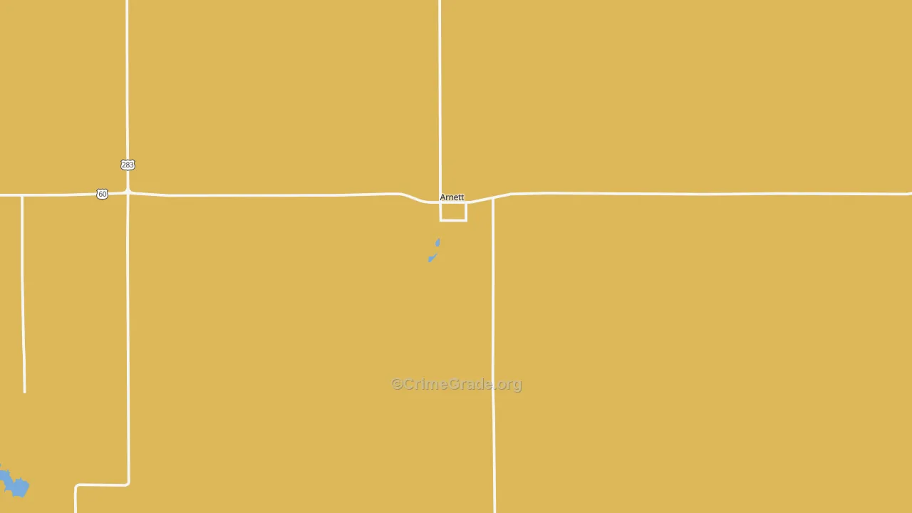 Arnett, OK Map of Murder Rates