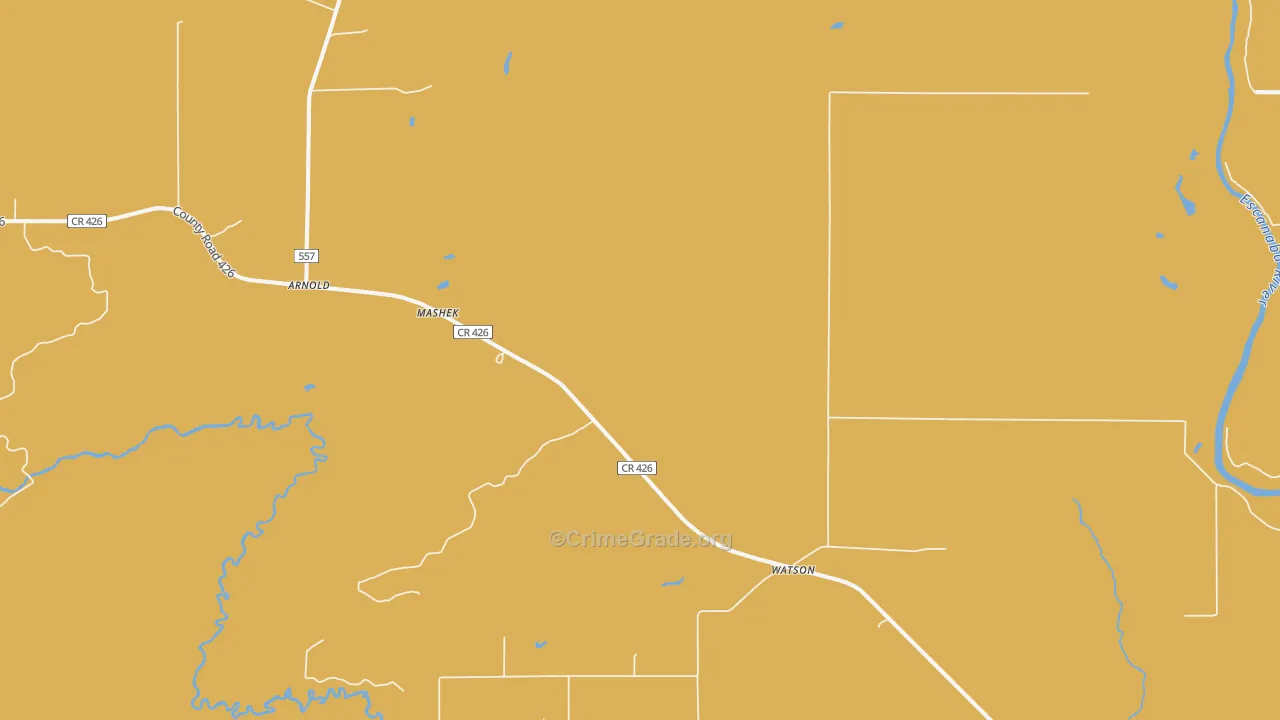 Arnold, MI Map of Murder Rates