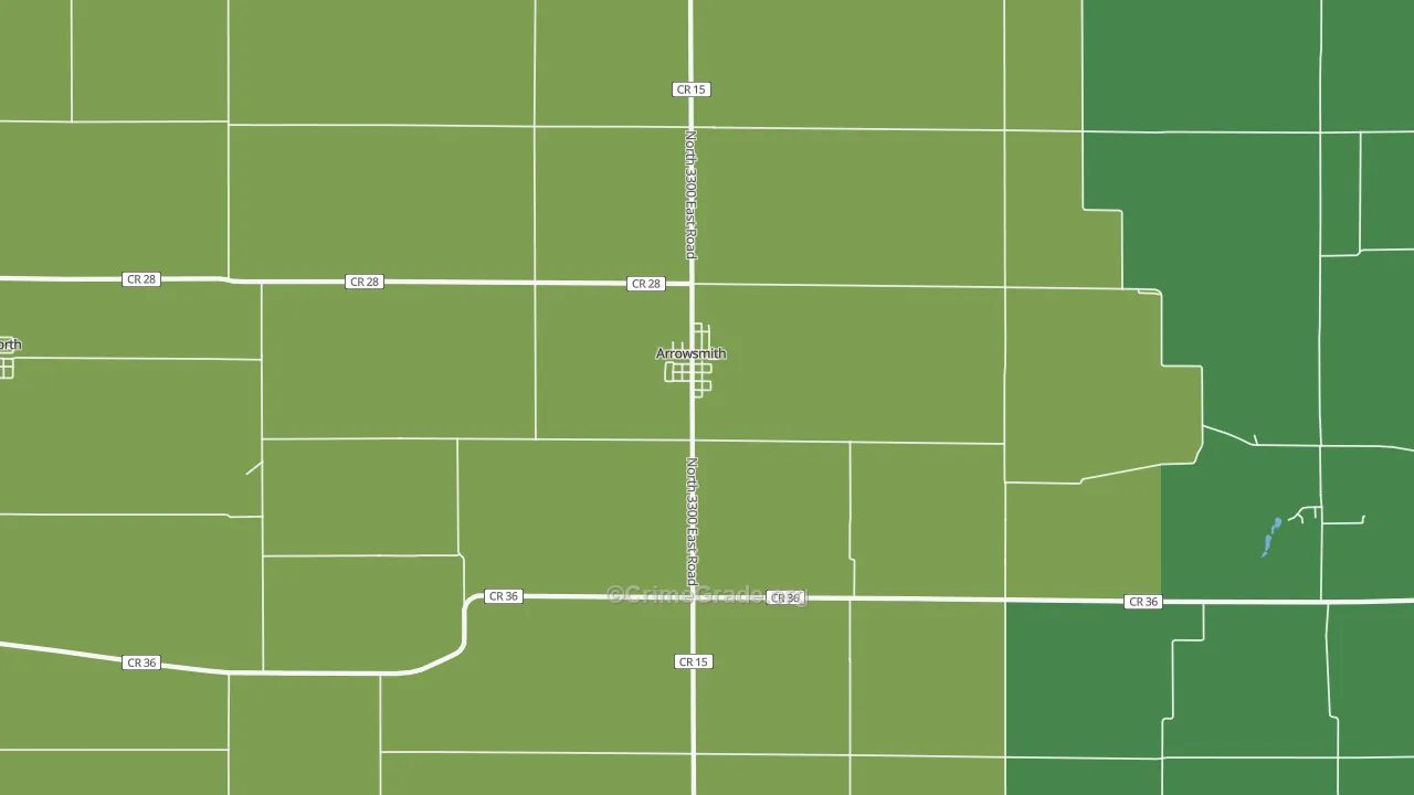 Arrowsmith, IL Map of Murder Rates