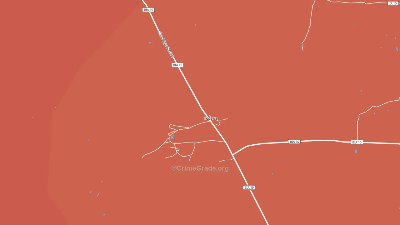 Artesa, AZ Map of Murder Rates
