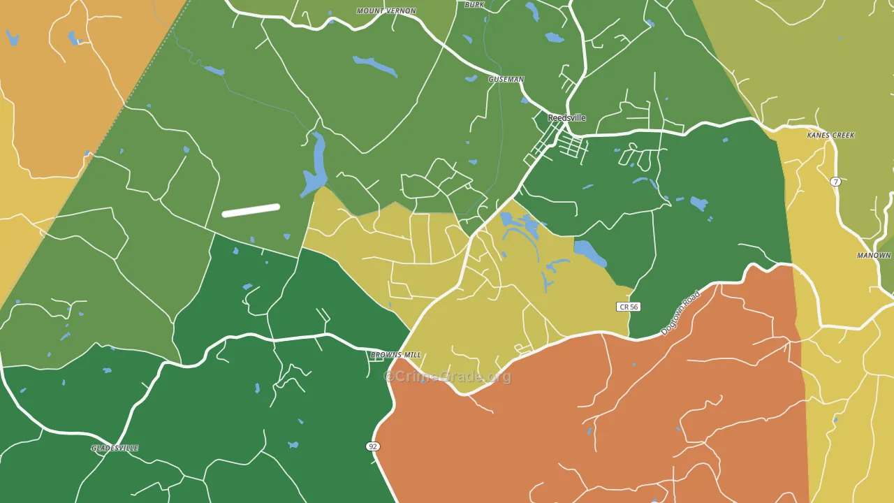 Arthurdale, WV Map of Murder Rates