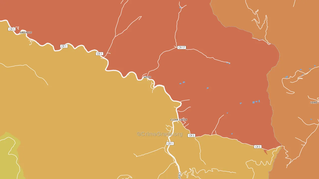 Artie, WV Map of Murder Rates