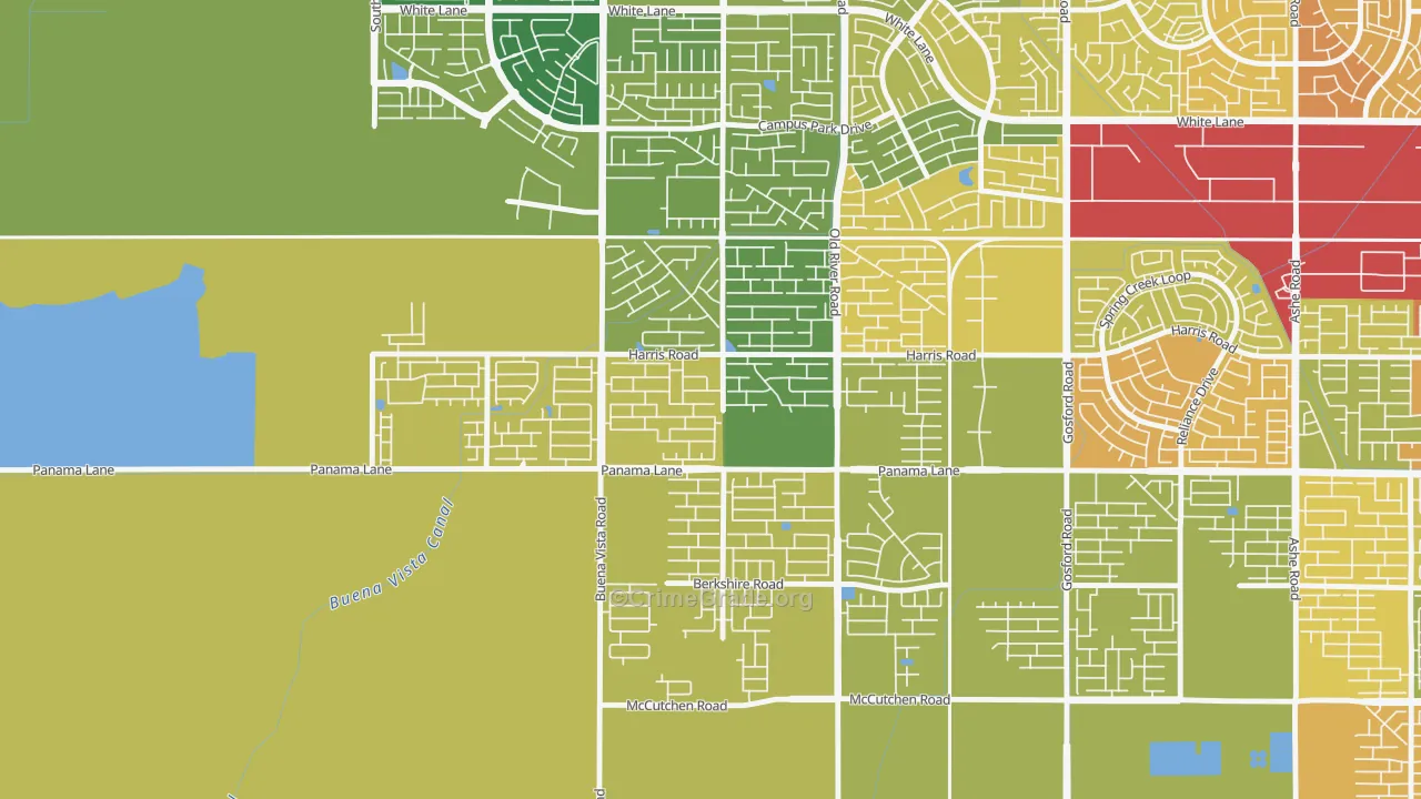 Artisan, Bakersfield, CA Map of Murder Rates