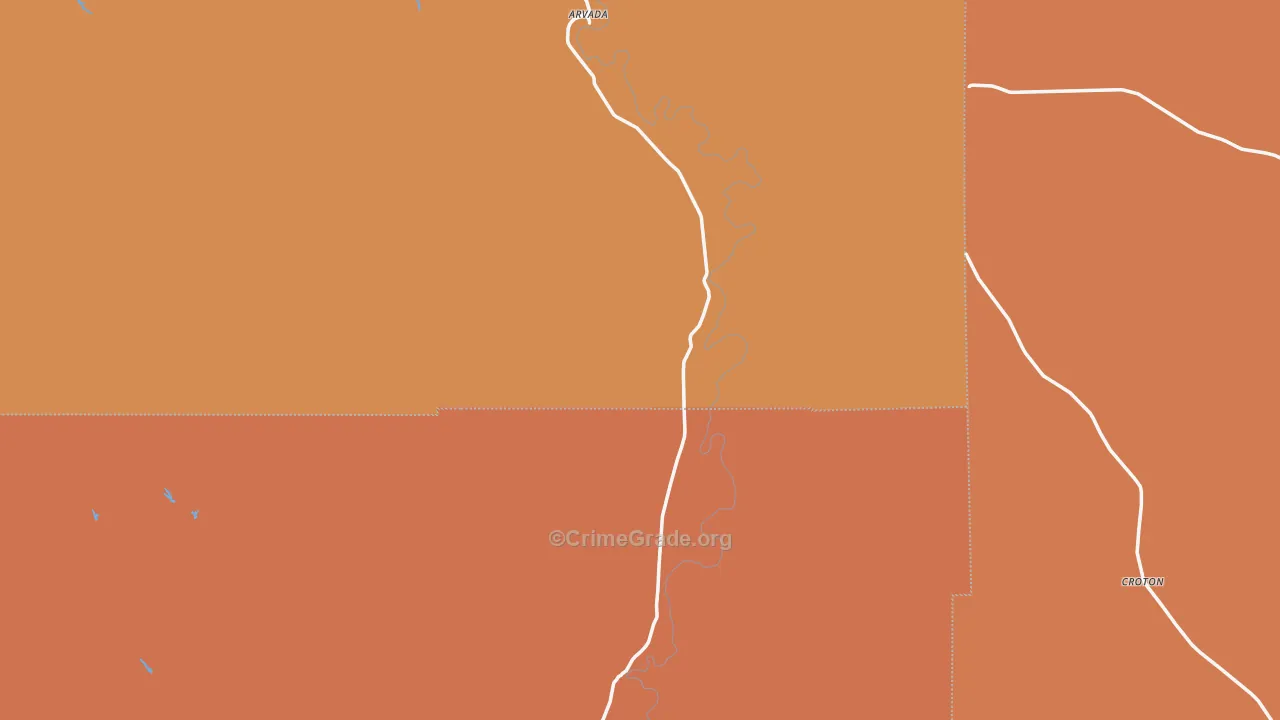 Arvada, WY Map of Murder Rates