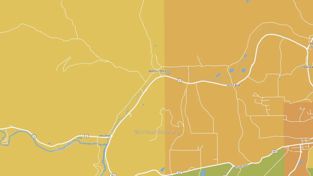 Asaph, PA Map of Murder Rates