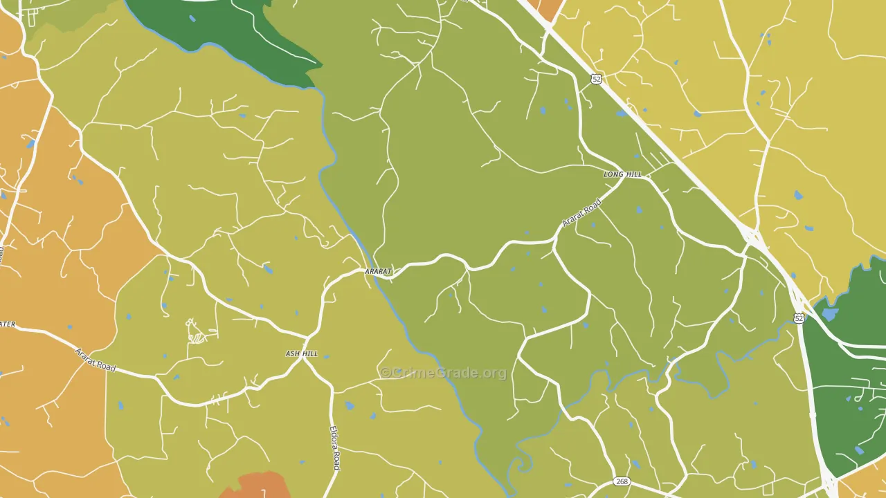 Ash Hill, NC Map of Murder Rates