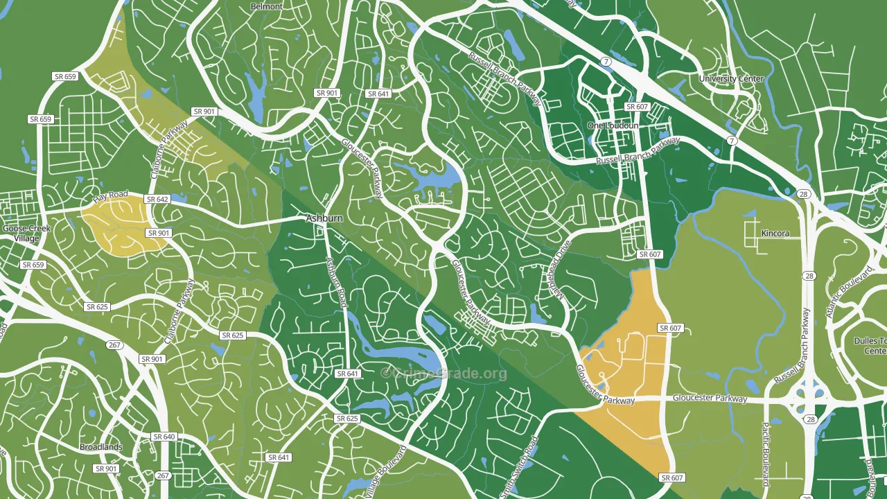 Ashburn Village, Ashburn, VA Map of Murder Rates