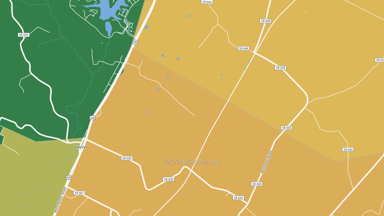 Ashby, VA Map of Murder Rates