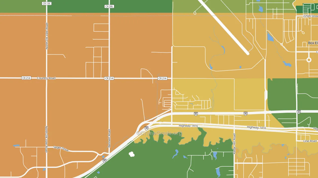 Ashland Heights, SD Map of Murder Rates