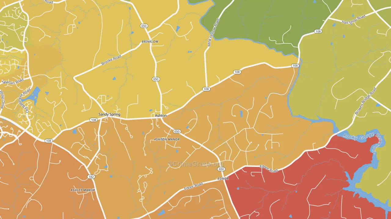 Ashton, MD Map of Murder Rates