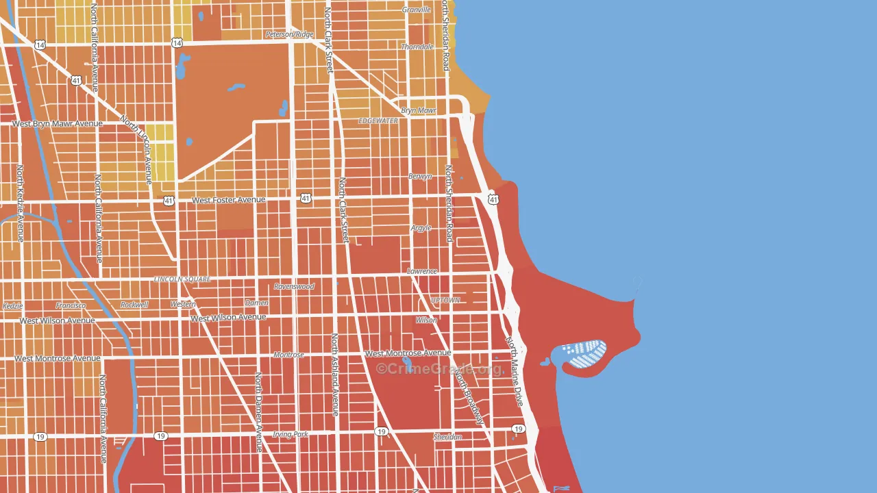 Asia on Argyle, Chicago, IL Map of Murder Rates
