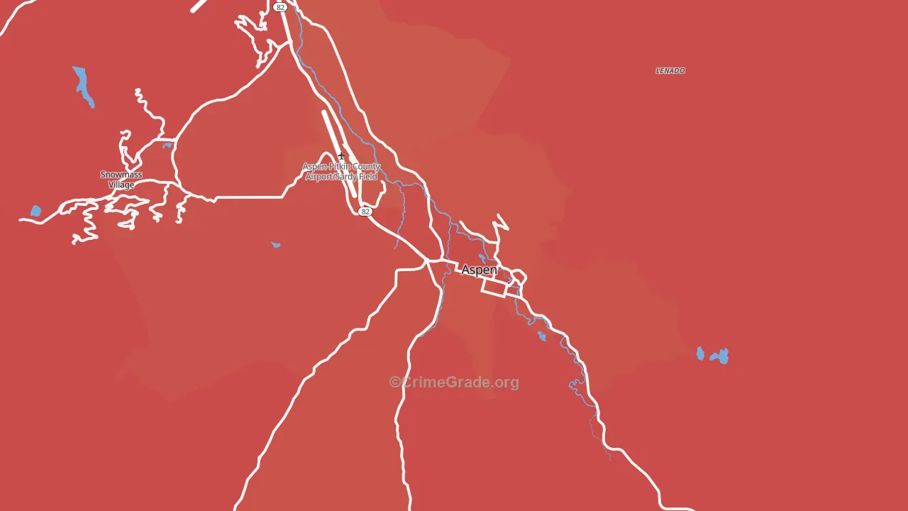 Aspen, CO Map of Murder Rates