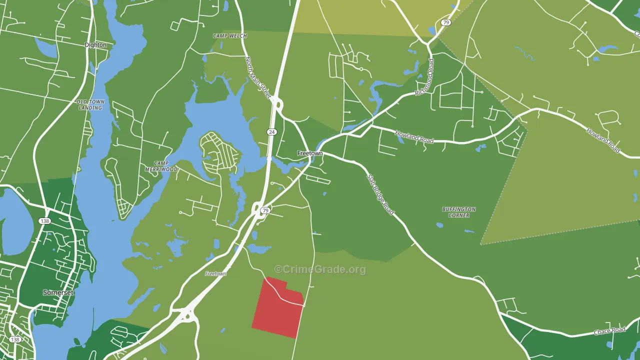 Assonet, MA Map of Murder Rates