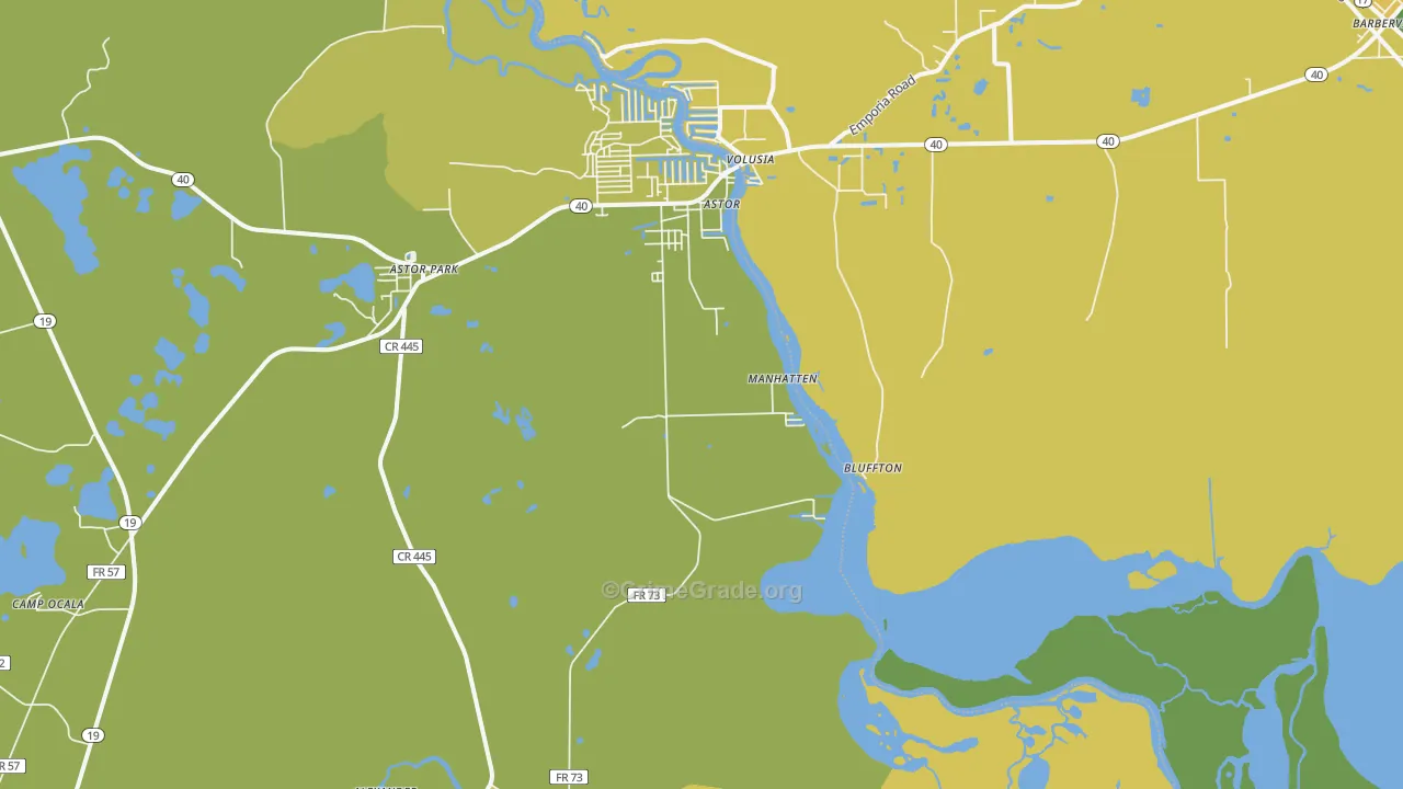 Astor Park, FL Map of Murder Rates