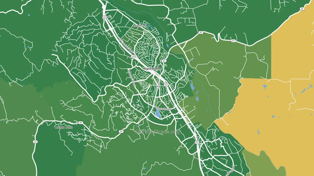 Atascadero, CA Map of Murder Rates