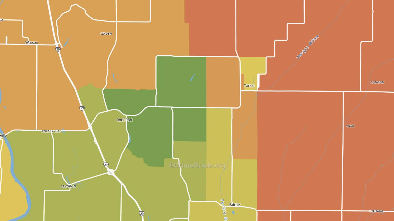 Atchison County, MO Map of Murder Rates