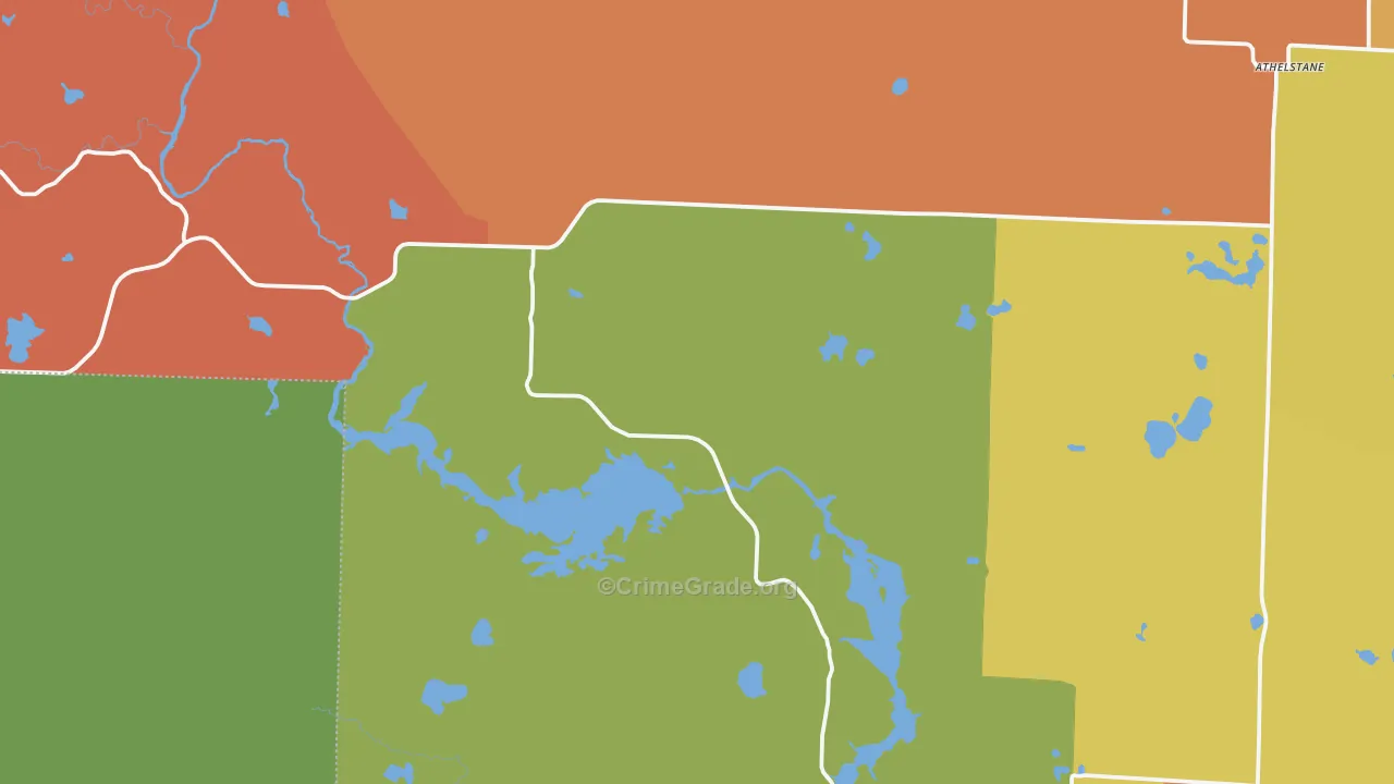 Athelstane, WI Map of Murder Rates
