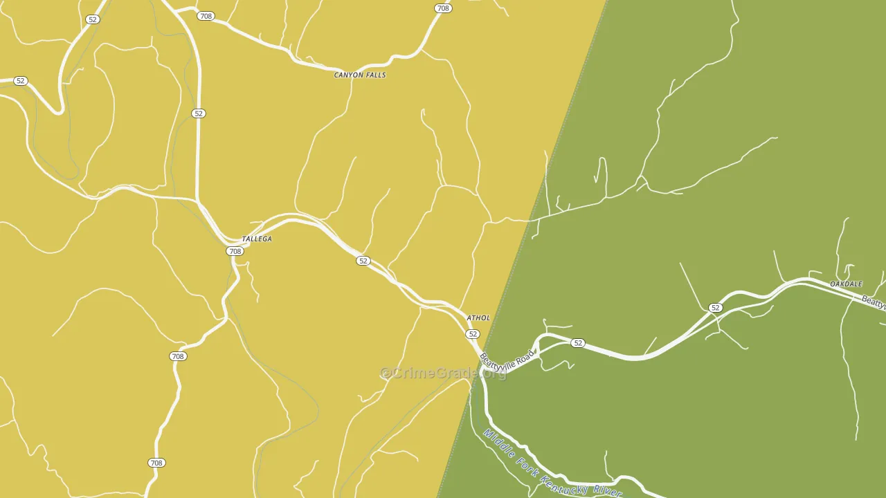 Athol, KY Map of Murder Rates
