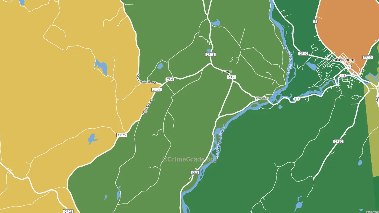 Athol, NY Map of Murder Rates