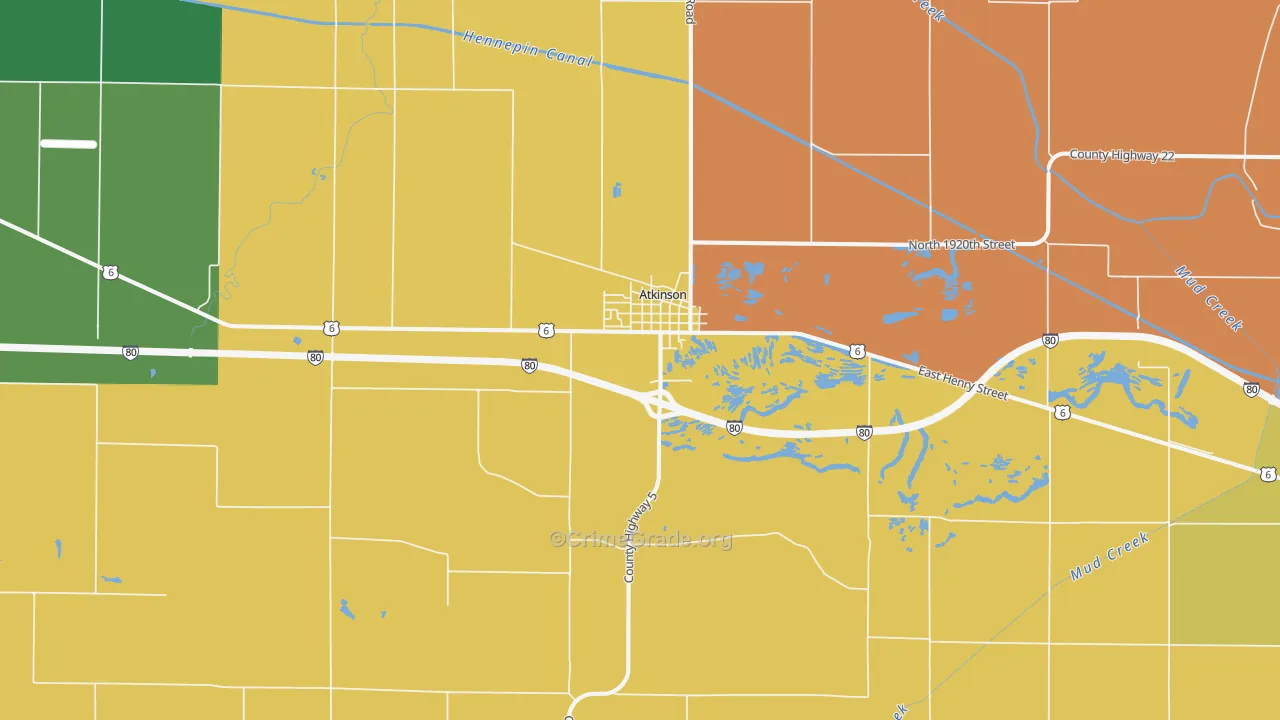 Atkinson, IL Map of Murder Rates