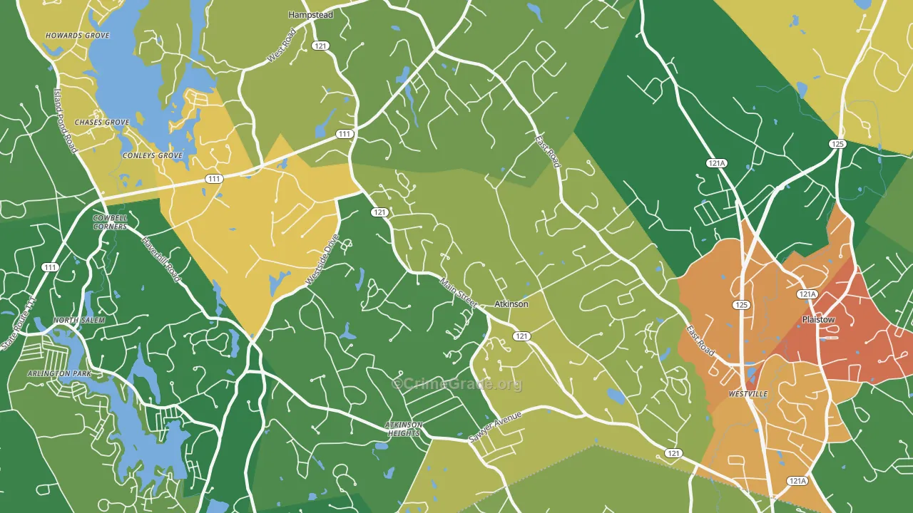 Atkinson, NH Map of Murder Rates
