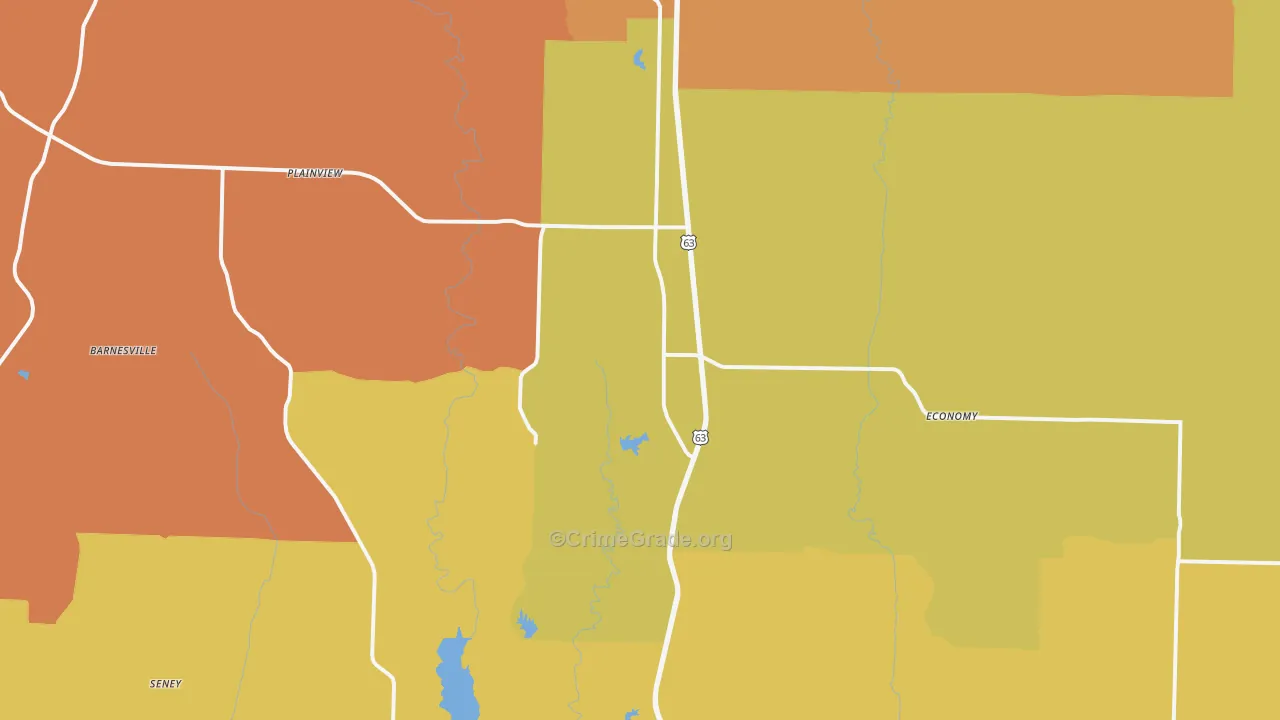 Atlanta, MO Map of Murder Rates