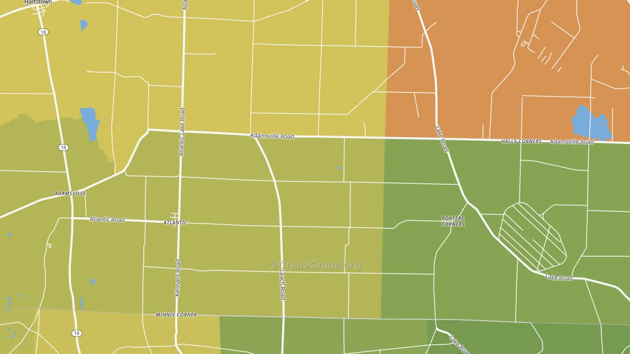 Atlantic, PA Map of Murder Rates