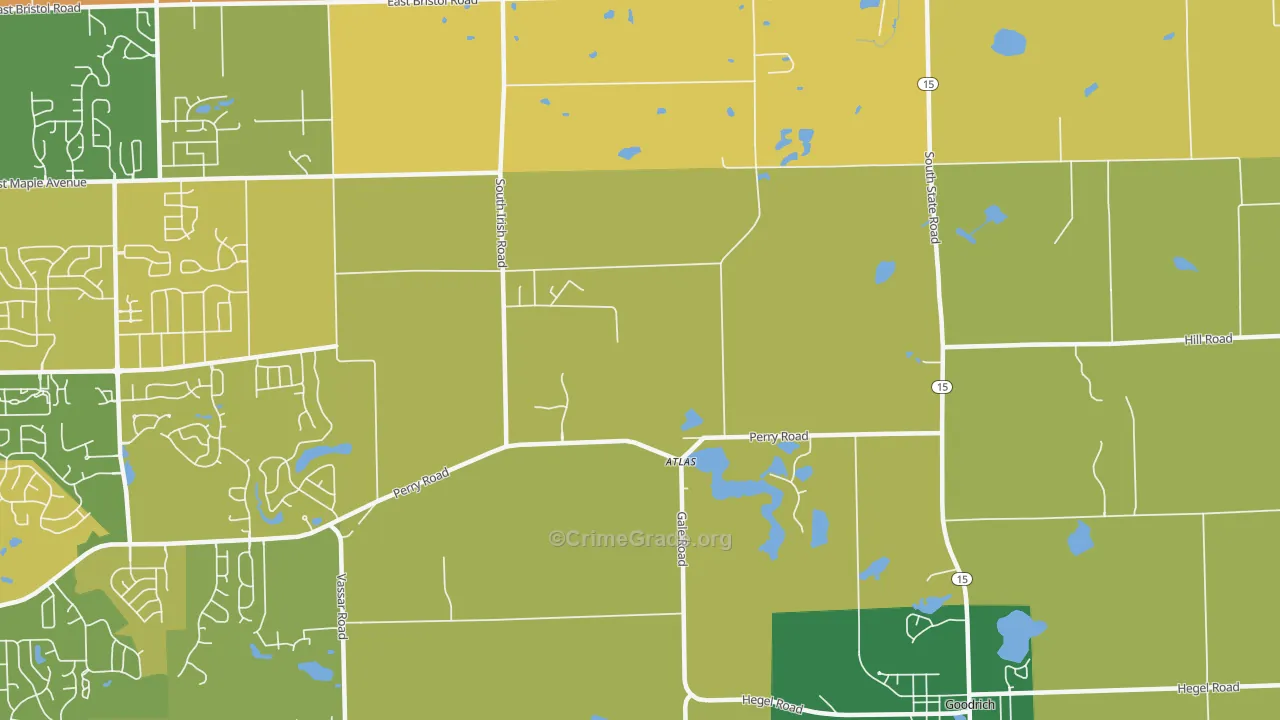 Atlas, MI Map of Murder Rates