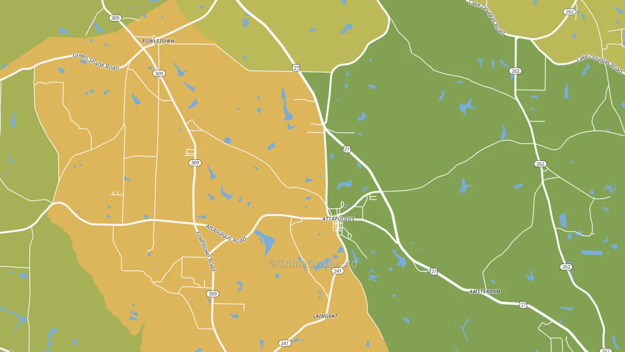 Attapulgus, GA Map of Murder Rates