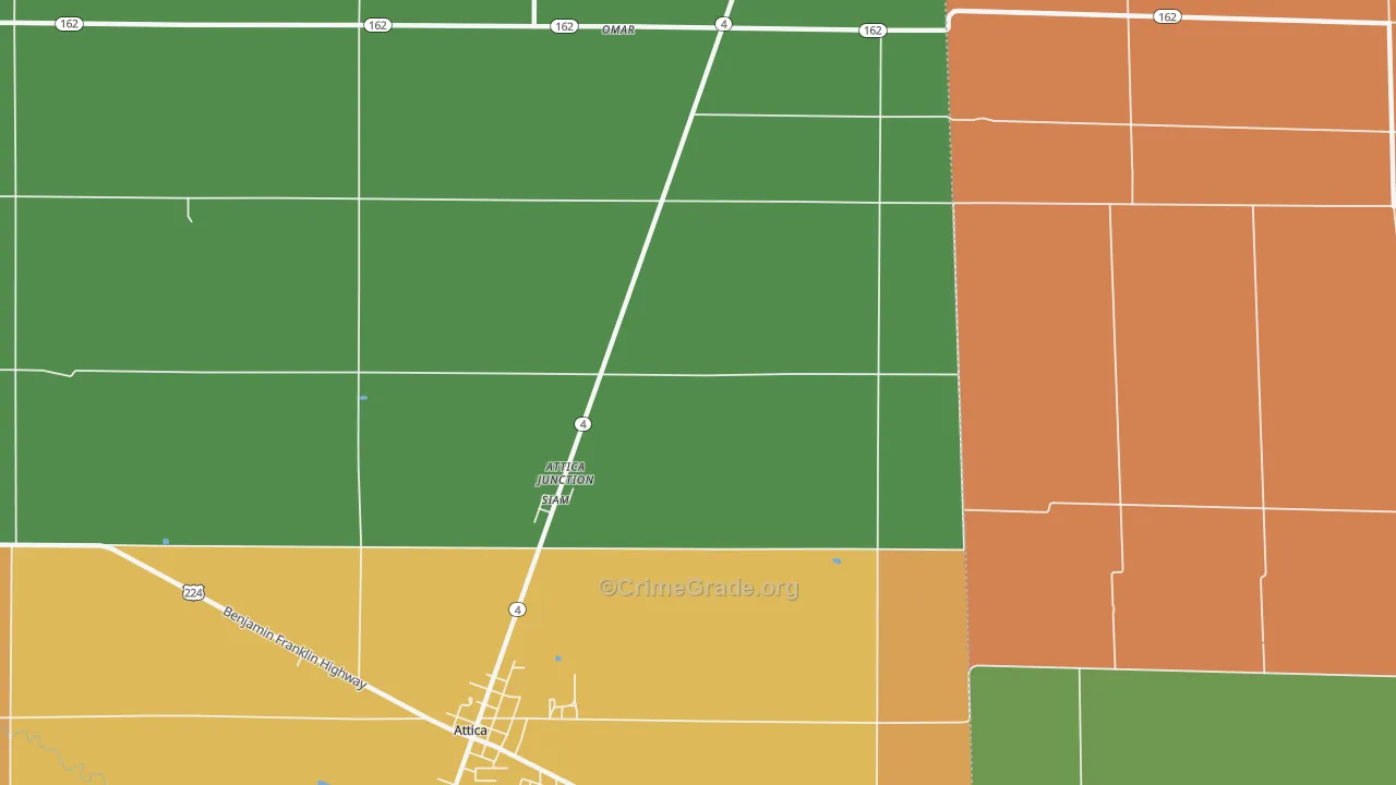 Attica Junction, OH Map of Murder Rates