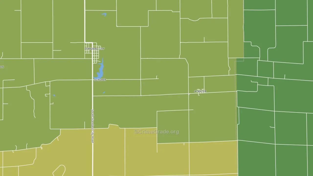 Atwater, IL Map of Murder Rates
