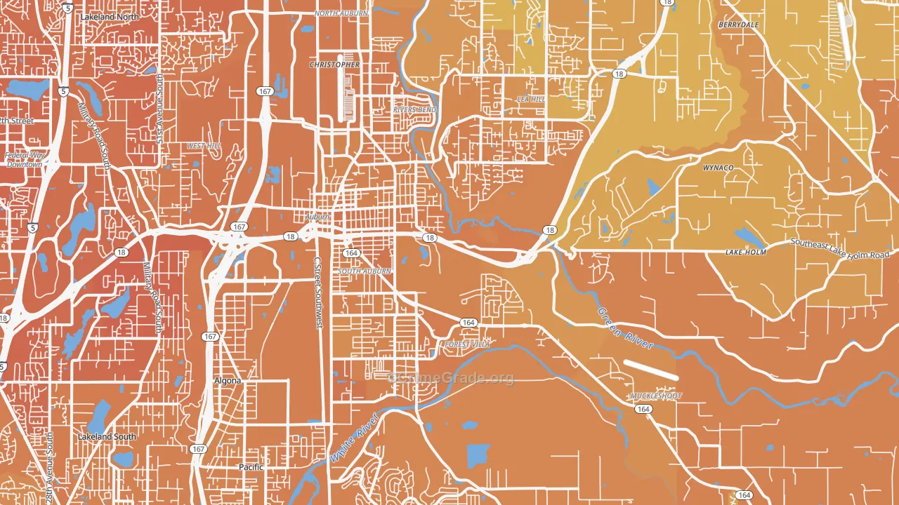 Auburn, WA Map of Murder Rates
