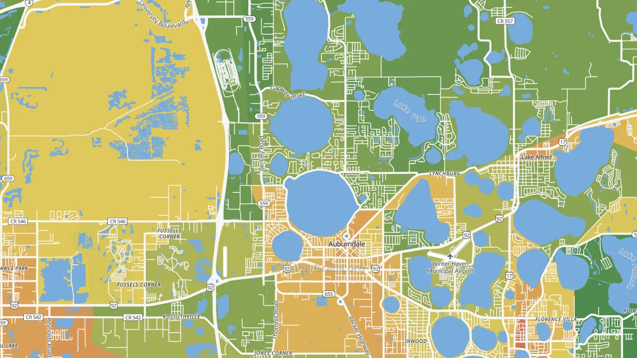 Auburndale, FL Map of Murder Rates