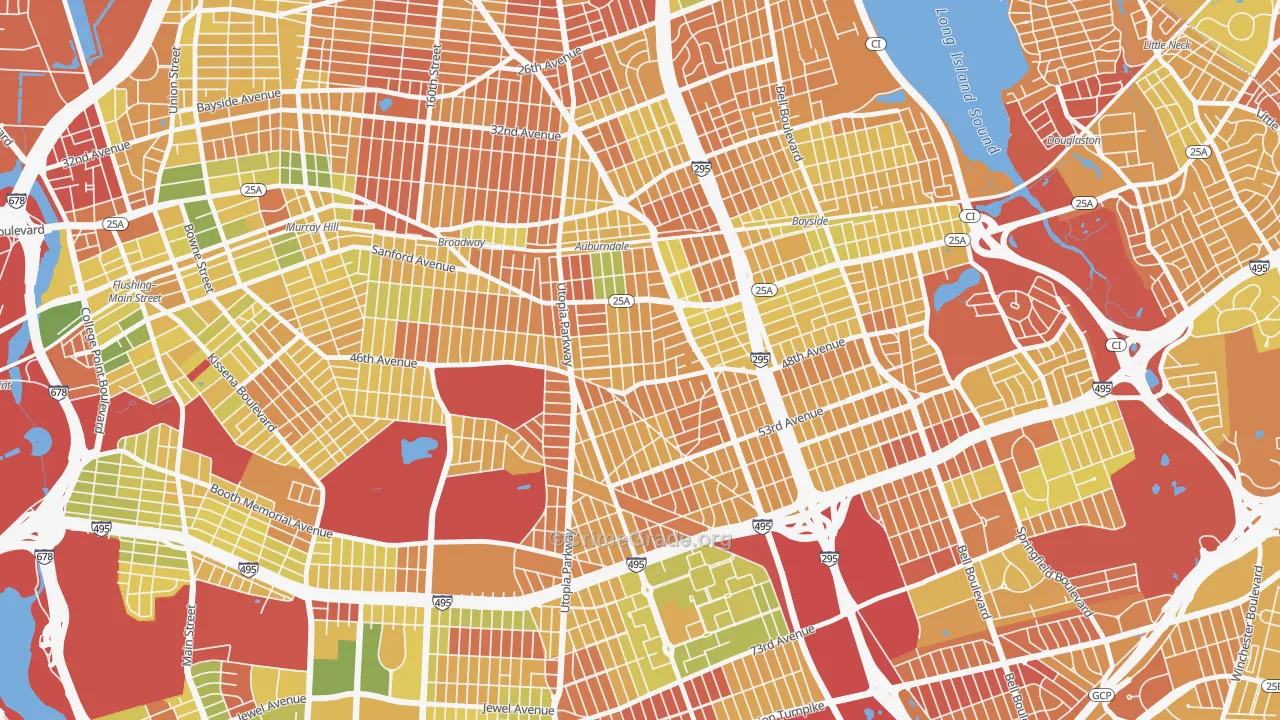 Auburndale, Queens, NY Map of Murder Rates