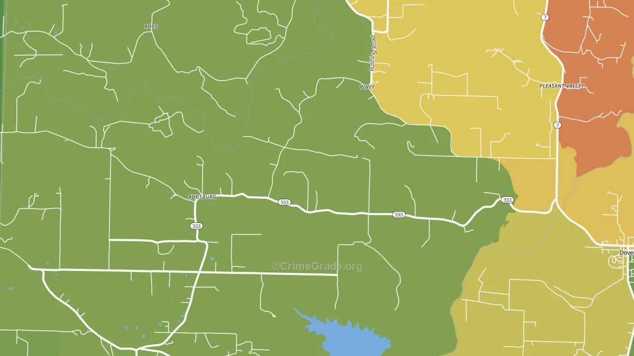 Augsburg, AR Map of Murder Rates