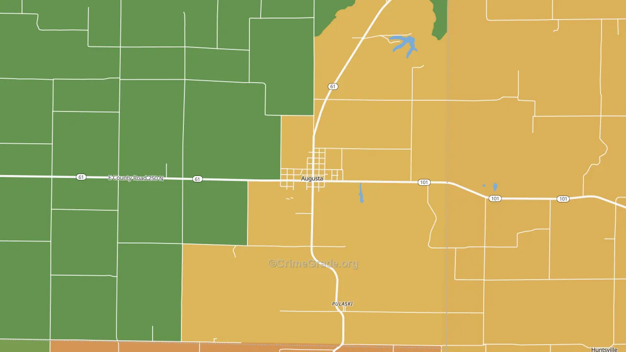 Augusta, IL Map of Murder Rates