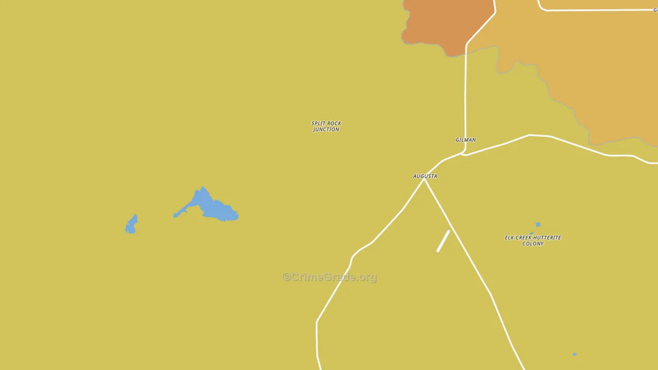 Augusta, MT Map of Murder Rates