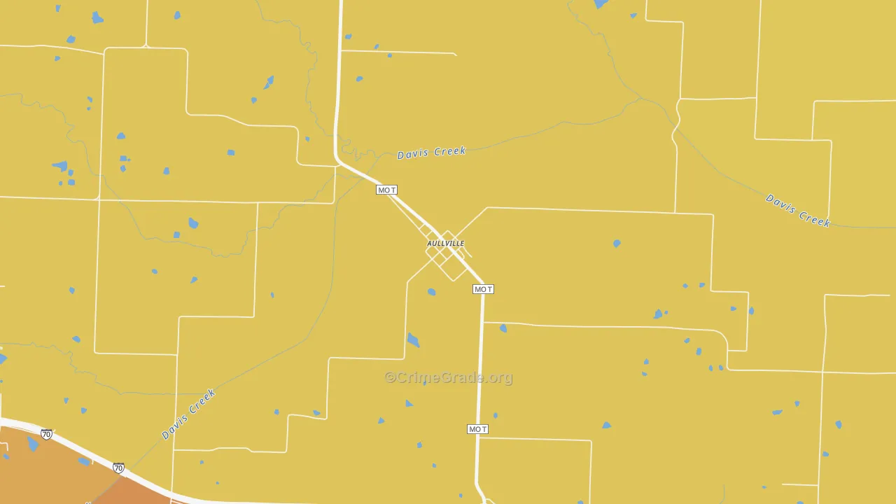 Aullville, MO Map of Murder Rates