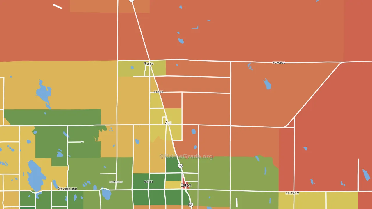 Ault, CO Map of Murder Rates