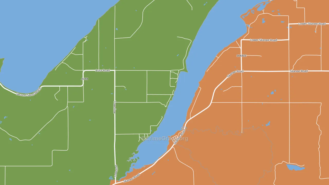 Aura, MI Map of Murder Rates