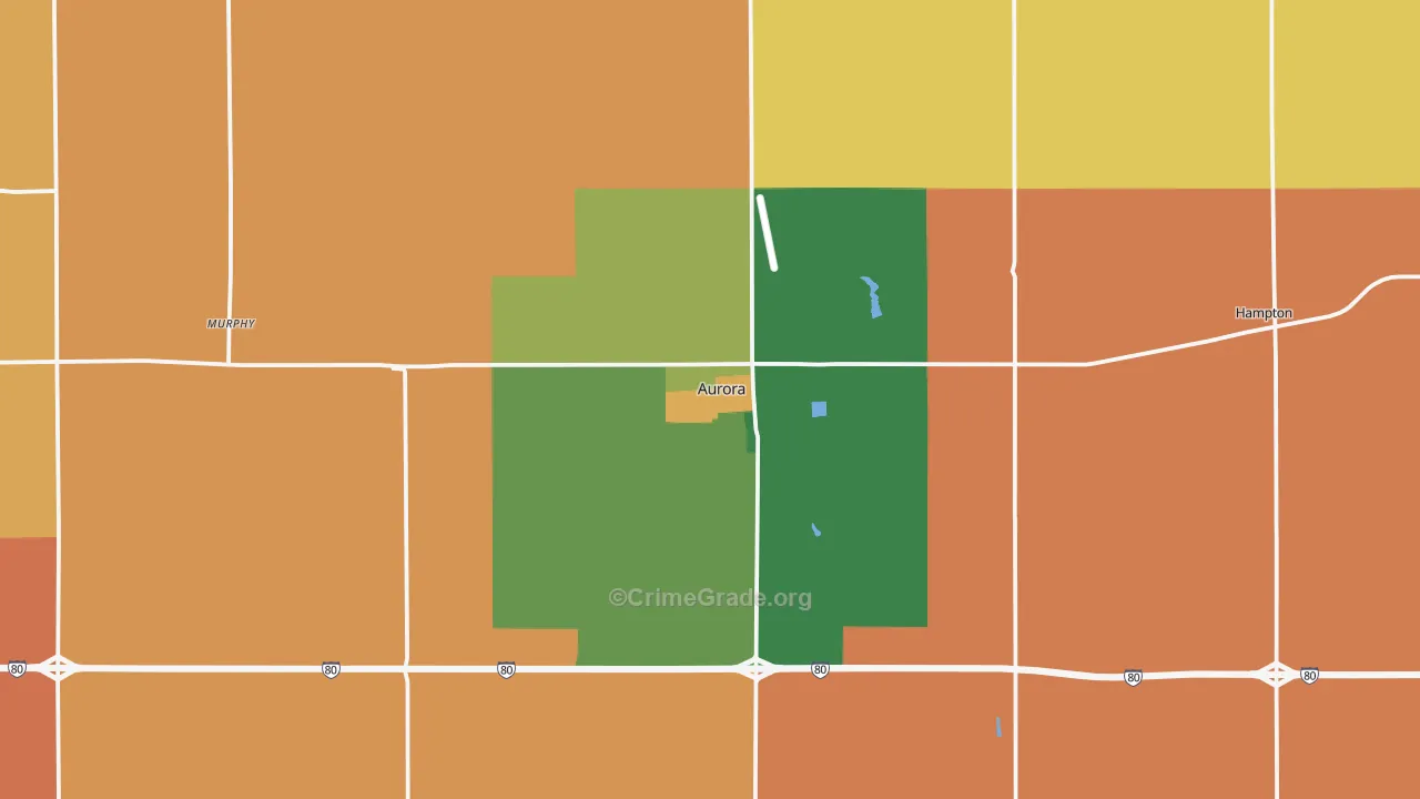 Aurora, NE Map of Murder Rates